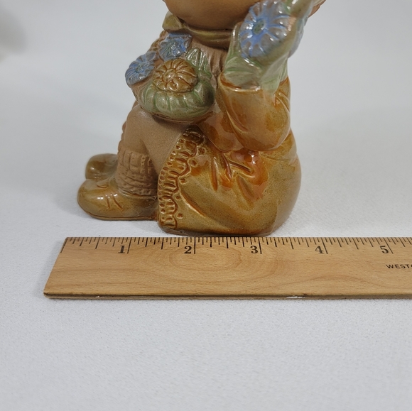Vtg Little Girl Sitting With Flowers Figure - Picture 8 of 12